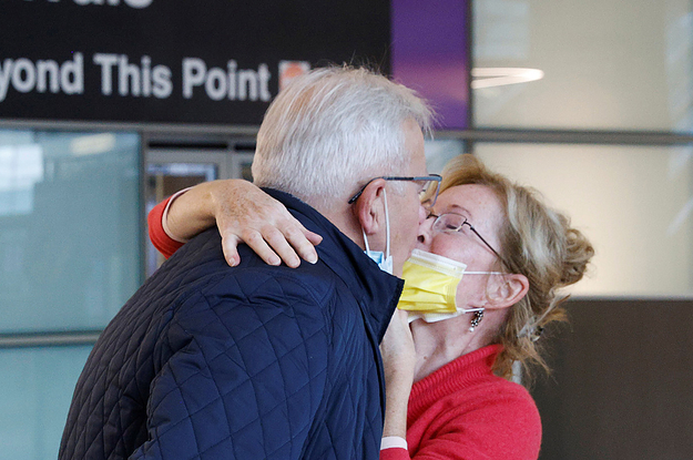 These Photos Capture Emotional Airport Reunions After Coronavirus Restrictions Were Lifted