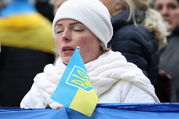 Photos Show How People Around The World Are Responding To Russia Invading Ukraine